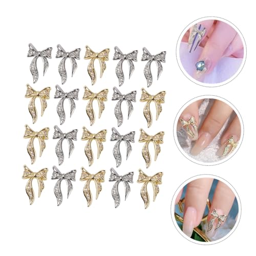 BAZEITFLOW 100 Stück Schleifen Nagelsteine Nail DIY Patches Nail Sticker Nagel Charms Zubehör für Maniküre und Kreative Nagelgestaltung von BAZEITFLOW