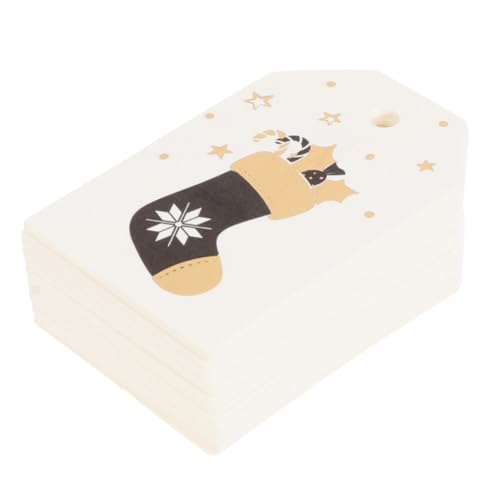 BAZEITFLOW 100 Stück Weihnachts DIY Karten mit Goldprägung Robuste Merry Christmas Lesezeichen und Geschenkanhänger Vielseitige Selbstklebende Kleine Weihnachtskarten für Geschenkdeko und von BAZEITFLOW