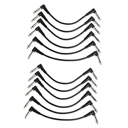 BAZEITFLOW 12 Stück Teiliges Gitarrenkabel Hochwertige Audio Patch Kabel für Musikinstrumente für Effektpedale Langlebig und Einfach zu Verwenden von BAZEITFLOW