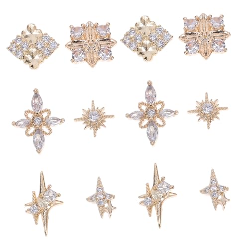 BAZEITFLOW 12Stücke Nagel Charms Strasssteinen Dekorative Maniküre Nageldekoration für DIY Nail Art und Professionelle Anwendungen BAZEITFLOW 12Stücke Nagel Charms Strasssteinen Dekorative Maniküre Nageldekoration für DIY Nail Art und Professionelle Anwendungen von BAZEITFLOW