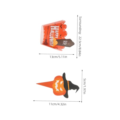 BAZEITFLOW 2 Sätze Halloween Cupcake Liners und Toppers Teiliges mit Spinnen Fledermäusen und Kürbis Motiven Stabile Papierbackförmchen für Party und Dekorationen von BAZEITFLOW