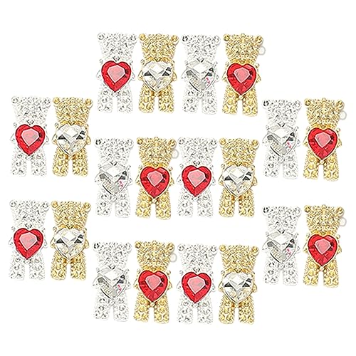 BAZEITFLOW 20 Stück Teiliges Nagelkunst mit Herzförmigen Bären Strasssteinen Bunte Nailcharms für Kreative Fingernagel Dekoration Vielseitig Einsetzbar für Party und Alltags Nailart BAZEITFLOW 20 Stück Teiliges Nagelkunst mit Herzförmigen Bären Strasssteinen Bunte Nailcharms für Kreative Fingernagel Dekoration Vielseitig Einsetzbar für Party und Alltags Nailart von BAZEITFLOW