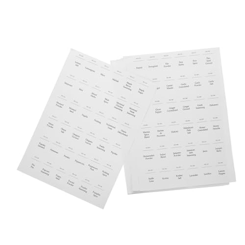BAZEITFLOW 216 Stück Teiliges Wasserdichter Ölbeständiger Gewürzglas Etiketten zum Beschriften und Klassifizieren Selbstklebende Gewürzaufkleber für Küche Ablösbar ohne Rückstände Vielseitig von BAZEITFLOW