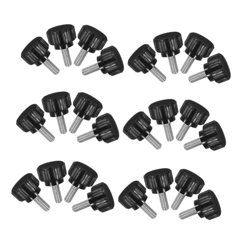 BAZEITFLOW 24 Stück Teiliges Schwarze Daumenschrauben aus Kohlenstoffstahl Runde Gerändelte Handknöpfe mit Gewinde Ergonomische Klemmschrauben als Ersatz für Maschinen Spann Klemmgriffe BAZEITFLOW 24 Stück Teiliges Schwarze Daumenschrauben aus Kohlenstoffstahl Runde Gerändelte Handknöpfe mit Gewinde Ergonomische Klemmschrauben als Ersatz für Maschinen Spann Klemmgriffe von BAZEITFLOW