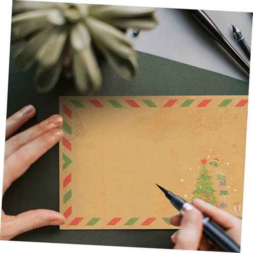 BAZEITFLOW 24 Stück Teiliges Vintage Kraftpapier Umschlag für Party Einladungskarten Weihnachtsbriefumschläge Vielseitig für Hochzeit Geburtstag Shower Din Sichere und Sanfte Materialqualität von BAZEITFLOW