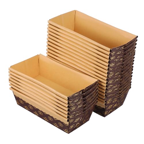 BAZEITFLOW 25 Stück Teiliges Rechteckige Backpapier förmchen aus Welliger Pappe Hitzebeständig Antihaftbeschichtet Ölbeständig für Toast Kuchen und Brot Vielseitig Einsetzbar in Küche und BAZEITFLOW 25 Stück Teiliges Rechteckige Backpapier förmchen aus Welliger Pappe Hitzebeständig Antihaftbeschichtet Ölbeständig für Toast Kuchen und Brot Vielseitig Einsetzbar in Küche und von BAZEITFLOW