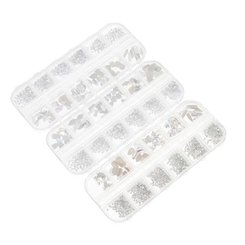 BAZEITFLOW 3 Boxen Flatback Nagel Strasssteine Nail Charms Mix Fach Aufbewahrungsbox Vielseitige Nail Gems für DIY Nageldekorationen Passend für Halloween und Festtage BAZEITFLOW 3 Boxen Flatback Nagel Strasssteine Nail Charms Mix Fach Aufbewahrungsbox Vielseitige Nail Gems für DIY Nageldekorationen Passend für Halloween und Festtage von BAZEITFLOW