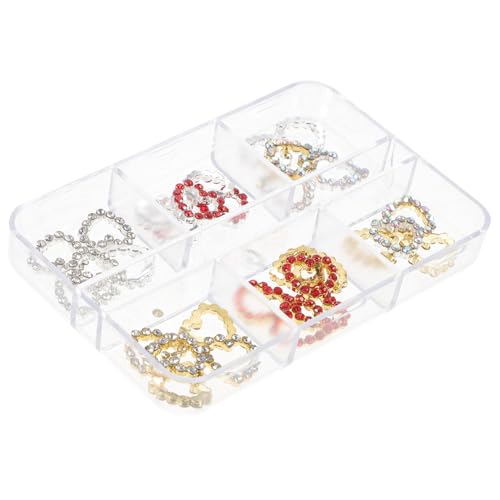 BAZEITFLOW 30 Stück Teiliges Herzförmige Nail Charms mit Kristallsteinen Bunte Nagelkunst dekoration für DIY Nail Art Leicht und Komfortabel Geeignet für Alltag Party und Besondere Anlässe von BAZEITFLOW