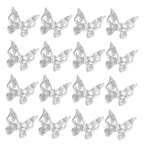 BAZEITFLOW 30 Stück Teiliges Schmetterling Nagel Charms aus Metall Silberfarbene Nail Art Dekorationen mit Schleifenform Einfache DIY Anwendung für Kreative Maniküre Vielseitige Nagel BAZEITFLOW 30 Stück Teiliges Schmetterling Nagel Charms aus Metall Silberfarbene Nail Art Dekorationen mit Schleifenform Einfache DIY Anwendung für Kreative Maniküre Vielseitige Nagel von BAZEITFLOW