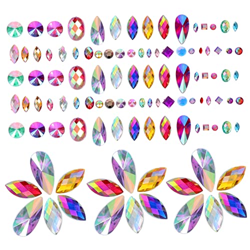 BAZEITFLOW 300 Stück Bunte Strasssteine Flach Rückseite DIY Nagelkunst Schmucksteine Vielseitige Bastelsteine für Handy Kleidung Geschenkdekoration Kleber Nagelverzierung Zubehör von BAZEITFLOW