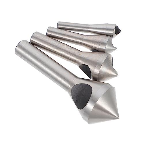 BAZEITFLOW 4 Stück Teiliges Entgratungstool Set für Präzises von Löchern Hochwertiges Chamfer Werkzeug für Aluminium mit Optimaler Spanabfuhr von BAZEITFLOW