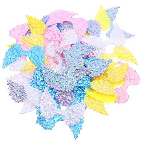 BAZEITFLOW 50 Stück DIY Aufnäher Bunte Glitzer Engelsflügel Patches für Kleidung Basteln Haarschmuck Haarspangen Zubehör in Farben BAZEITFLOW 50 Stück DIY Aufnäher Bunte Glitzer Engelsflügel Patches für Kleidung Basteln Haarschmuck Haarspangen Zubehör in Farben von BAZEITFLOW