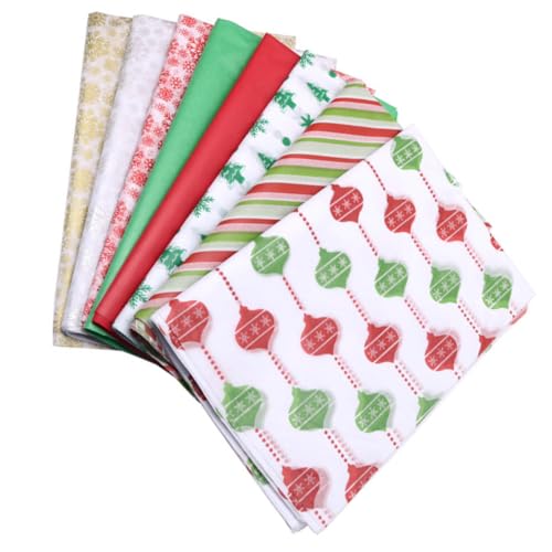 BAZEITFLOW 50 Stück Packpapier Verpackung Weihnachtspackgewebe Weihnachtsseidenpapier Weihnachtsgeschenkpapier Weihnachten Weihnachtspapier Festliches Gewebepapier Bastelpapier von BAZEITFLOW
