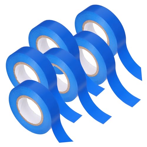 BAZEITFLOW 6 Rollen Elektrisches Isolierband Wasserdichtes PVC Klebeband mit Starkem Haftkleber Vielseitig Einsetzbar für Kabelisolierung Kabelbündelung und Verdrahtung Langlebig und von BAZEITFLOW
