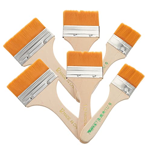 BAZEITFLOW 6 Stück Malerpinsel Teilig Ergonomische Pinsel mit Holzgriff für und Ölfarben Hochwertige Langlebige Pinsel für Präzise Malerarbeiten und Kreative Projekte für Wandfarben BAZEITFLOW 6 Stück Malerpinsel Teilig Ergonomische Pinsel mit Holzgriff für und Ölfarben Hochwertige Langlebige Pinsel für Präzise Malerarbeiten und Kreative Projekte für Wandfarben von BAZEITFLOW