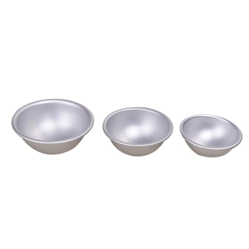 BAZEITFLOW 6 Stück Teiliges DIY Badebomben Formset aus Aluminiumlegierung Halbrunde und Kugelförmige Badekugeln Lebensmittelecht für Selbstgemachte Seifen und Badepralinen von BAZEITFLOW