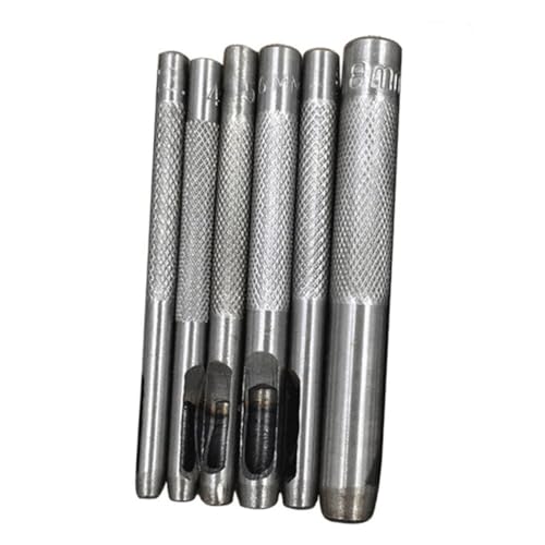 BAZEITFLOW 6 Stück Teiliges Lederlochset aus Langlebigem Carbonstahl mit Hohlstanzen für Lederhandwerk Kleidung Taschen und Canvas mit Seitenauswurf für Schnelles Stanzen BAZEITFLOW 6 Stück Teiliges Lederlochset aus Langlebigem Carbonstahl mit Hohlstanzen für Lederhandwerk Kleidung Taschen und Canvas mit Seitenauswurf für Schnelles Stanzen von BAZEITFLOW