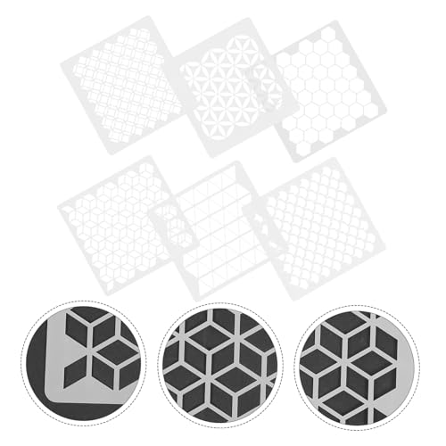 BAZEITFLOW 6 Stück Wandmalerei-Vorlage Vorlagen Schablone für Malen -Accessoires Wandmalerei Vorlage Weiß BAZEITFLOW 6 Stück Wandmalerei-Vorlage Vorlagen Schablone für Malen -Accessoires Wandmalerei Vorlage Weiß von BAZEITFLOW