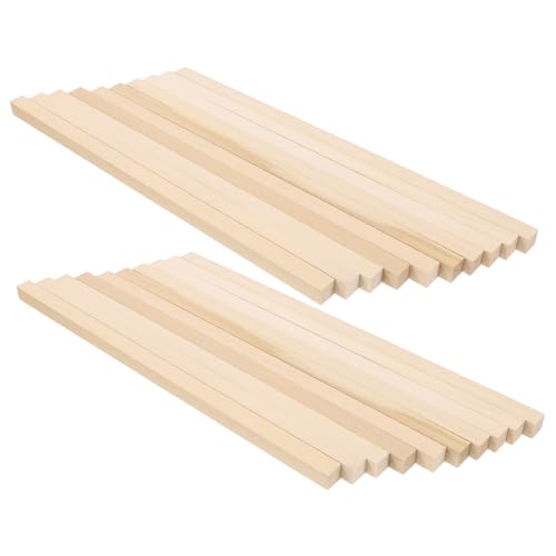 BAZEITFLOW 60 Stück Quadratische Holzstäbchen aus Leichtem Lindenholz Glatte Oberfläche Flexible Holzdübel für DIY Bastelprojekte Modellbau Foto Requisiten und Dekoration von BAZEITFLOW