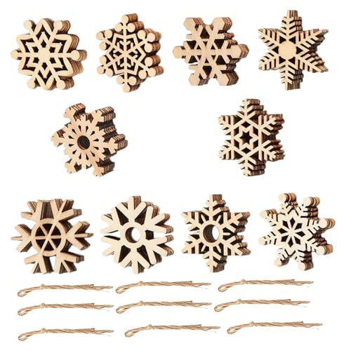 BAZEITFLOW 60 Stück Teiliges Holz Schneeflocken Anhänger Unbehandelt mit Schnur für Weihnachtsbaum Deko DIY Bastelbedarf Verschiedene und Designs Natürliche Rustikale Weihnachtsdeko BAZEITFLOW 60 Stück Teiliges Holz Schneeflocken Anhänger Unbehandelt mit Schnur für Weihnachtsbaum Deko DIY Bastelbedarf Verschiedene und Designs Natürliche Rustikale Weihnachtsdeko von BAZEITFLOW