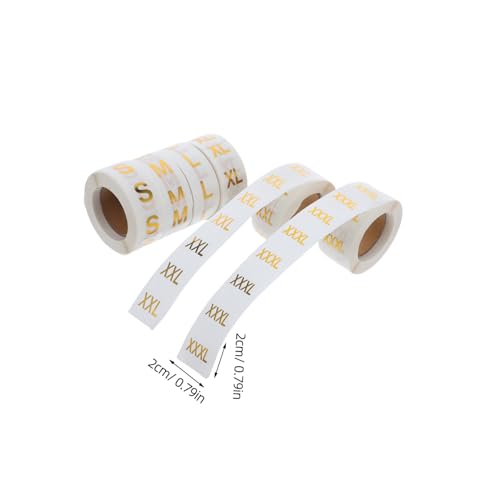 BAZEITFLOW 6Rollen Kleidung Größenetiketten S mit Luxuriösem Goldprägung Rund Aufkleber Transparente Basis für Bekleidungsorganisation Einzelhandel Lagerverwaltung BAZEITFLOW 6Rollen Kleidung Größenetiketten S mit Luxuriösem Goldprägung Rund Aufkleber Transparente Basis für Bekleidungsorganisation Einzelhandel Lagerverwaltung von BAZEITFLOW
