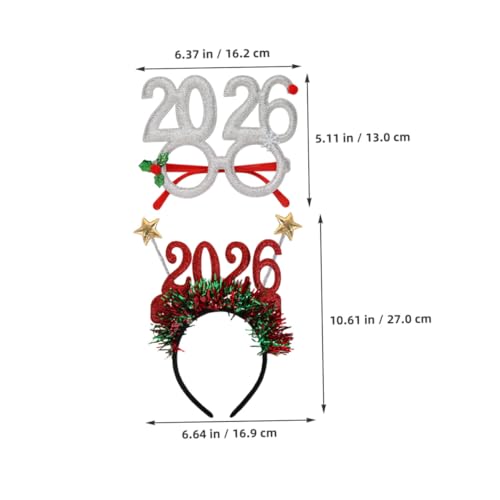 BAZEITFLOW 8 Stück Teiliges Silvester Party mit Glitzer Year Party Headband und Brillen Leichtes Bequemes Stirnband und Brillengestell für Festliche Silvester Feiern und Fotos BAZEITFLOW 8 Stück Teiliges Silvester Party mit Glitzer Year Party Headband und Brillen Leichtes Bequemes Stirnband und Brillengestell für Festliche Silvester Feiern und Fotos von BAZEITFLOW