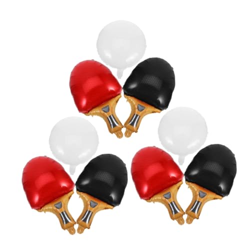BAZEITFLOW 9 Stück Teiliges Tischtennis Ballon Racket und Ball Dekoration in Rot-Schwarz Wiederverwendbare Folienballons für Sport-themenpartys Geburtstagsfeiern und Sportstätten-deko BAZEITFLOW 9 Stück Teiliges Tischtennis Ballon Racket und Ball Dekoration in Rot-Schwarz Wiederverwendbare Folienballons für Sport-themenpartys Geburtstagsfeiern und Sportstätten-deko von BAZEITFLOW