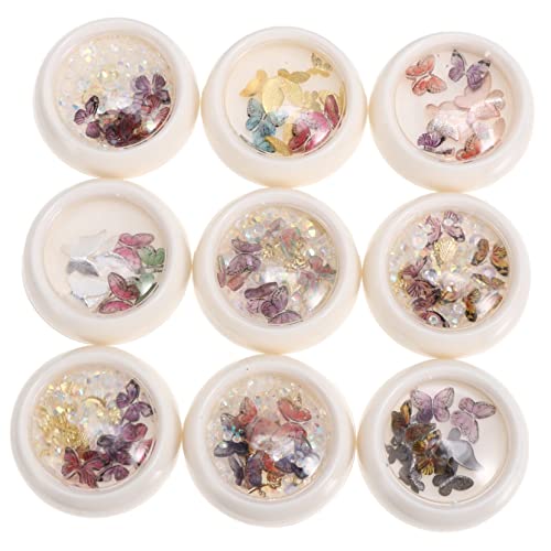 BAZEITFLOW Boxen Schmetterlings Dekorationen für Maniküre Handmade Studs Nail Art Schmuck für DIY Nageldesigns Sicher und Langlebig BAZEITFLOW Boxen Schmetterlings Dekorationen für Maniküre Handmade Studs Nail Art Schmuck für DIY Nageldesigns Sicher und Langlebig von BAZEITFLOW
