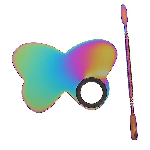 BAZEITFLOW Edelstahl Make Up Mischpalette Schmetterlingsform mit Stab Nagellack Farbmischpalette für Maniküre Nail Art Glatte Oberfläche Wiederverwendbar und Leicht zu Reinigen BAZEITFLOW Edelstahl Make Up Mischpalette Schmetterlingsform mit Stab Nagellack Farbmischpalette für Maniküre Nail Art Glatte Oberfläche Wiederverwendbar und Leicht zu Reinigen von BAZEITFLOW