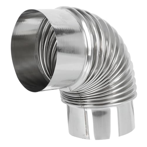 BAZEITFLOW Edelstahl Rauchrohr Bogen für Kaminofen Flexibler Abgasrohr Bogen Leichtes Ofenrohr für Outdoor Camping und Wohnmobil Belüftung Langlebig und Installieren BAZEITFLOW Edelstahl Rauchrohr Bogen für Kaminofen Flexibler Abgasrohr Bogen Leichtes Ofenrohr für Outdoor Camping und Wohnmobil Belüftung Langlebig und Installieren von BAZEITFLOW