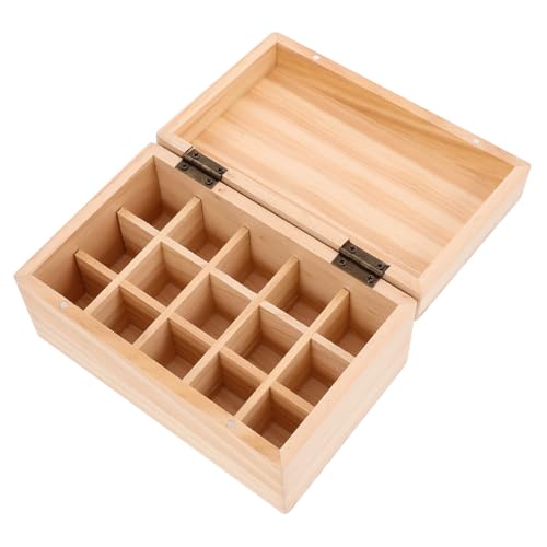 BAZEITFLOW Fächer Holzbox mit Deckel Ätherische Öle Aufbewahrungsbox für Flaschen Kompakter Organizer mit Getrennten Fächern Sichere und Übersichtliche Lagerung für Duftöle und BAZEITFLOW Fächer Holzbox mit Deckel Ätherische Öle Aufbewahrungsbox für Flaschen Kompakter Organizer mit Getrennten Fächern Sichere und Übersichtliche Lagerung für Duftöle und von BAZEITFLOW