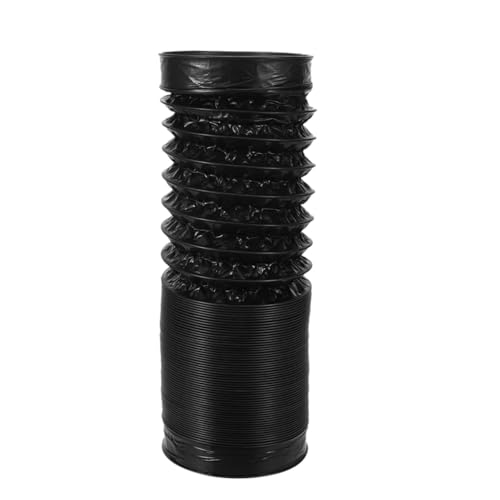 BAZEITFLOW Flexibles Aluminiumrohr Flexibler Trockner-Entlüftungsschlauch Trockner-Entlüftungskanalschlauch Flexibler Trocknerentlüftungsschlauch flexibles Lüftungsrohr Auspuffrohr PVC Black von BAZEITFLOW