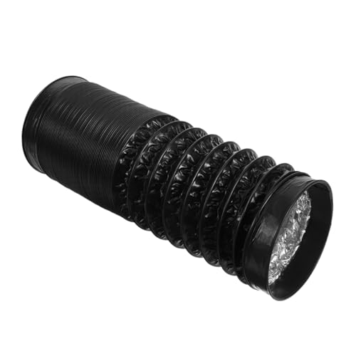 BAZEITFLOW Flexibles Aluminiumrohr Trockner Abluftschlauch Flexibles Lüftungsrohr Entlüftungsschlauch Des Trockners Kurz Trockner-entlüftungskanalschlauch Abgasschlauch Auspuffrohr Black Pvc von BAZEITFLOW