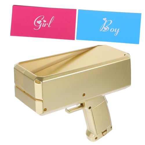 BAZEITFLOW Gender Reveal Geldspritzpistole aus Kunststoff Schnelles Sprühen Einzigartiges Party Accessoire für Babyparty Jungen oder Mädchen Enthüllung Lustiges Geschenkset für Gäste von BAZEITFLOW
