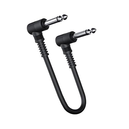 BAZEITFLOW Gitarren Patchkabel für Bass und Keyboard Effektpedale Schwarz mit Hochwertiger Geräuschunterdrückung und Doppelter Abschirmung für Effektive Verbindungen von BAZEITFLOW