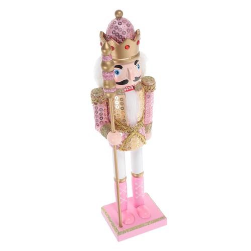 BAZEITFLOW Holzfigur Handbemalt Weihnachtsdeko Indoor Ornament Tischdeko Kinderfreundlich Lebendige Weihnachtsdekoration für Wohnzimmer und Party Rosa Nutcracker Statue BAZEITFLOW Holzfigur Handbemalt Weihnachtsdeko Indoor Ornament Tischdeko Kinderfreundlich Lebendige Weihnachtsdekoration für Wohnzimmer und Party Rosa Nutcracker Statue von BAZEITFLOW