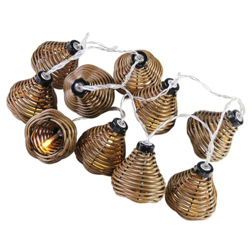 BAZEITFLOW Imitations rattan Lichterkette mit Warmweißen LED Wetterfeste Dekoration für Innen Außen Flexible Langlebige Garten Festbeleuchtung für Romantische Atmosphäre BAZEITFLOW Imitations rattan Lichterkette mit Warmweißen LED Wetterfeste Dekoration für Innen Außen Flexible Langlebige Garten Festbeleuchtung für Romantische Atmosphäre von BAZEITFLOW