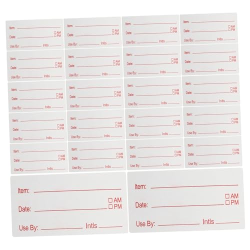 BAZEITFLOW Lebensmittelechte Abziehbare Aufbewahrungs etiketten Rot Wiederbeschreibbare Gefrieretiketten für Küche Glas Metallbehälter Rückstandsfrei Ablösbar Beschriftbare Vorratsaufkleber von BAZEITFLOW
