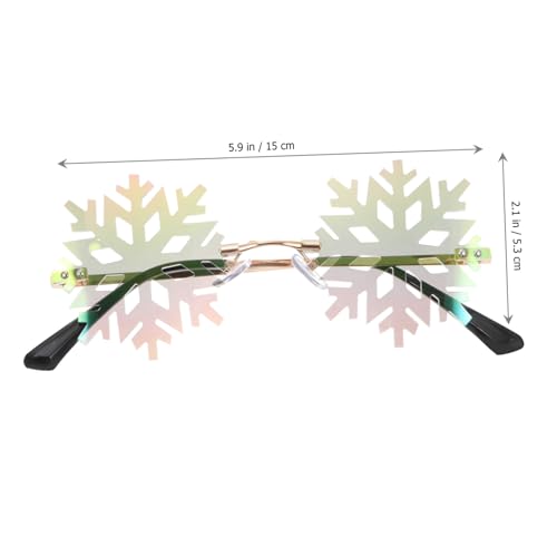 BAZEITFLOW Lustige Schneeflocken Sonnenbrille Goldrahmen Kreative Partybrille Leicht und Modisch für Weihnachten Karneval Foto Requisit und Cosplay Unvergessliches Party Accessoire BAZEITFLOW Lustige Schneeflocken Sonnenbrille Goldrahmen Kreative Partybrille Leicht und Modisch für Weihnachten Karneval Foto Requisit und Cosplay Unvergessliches Party Accessoire von BAZEITFLOW