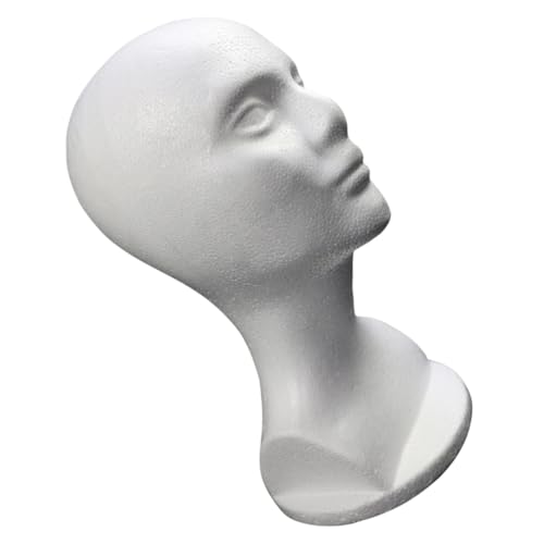 BAZEITFLOW Mannequin Kopf Styropor Schaumstoffkopf Damen Puppenkopf Displayständer für Perücken Hüte und Accessoires Leicht Tragbar Realistische Textur und Langlebig von BAZEITFLOW