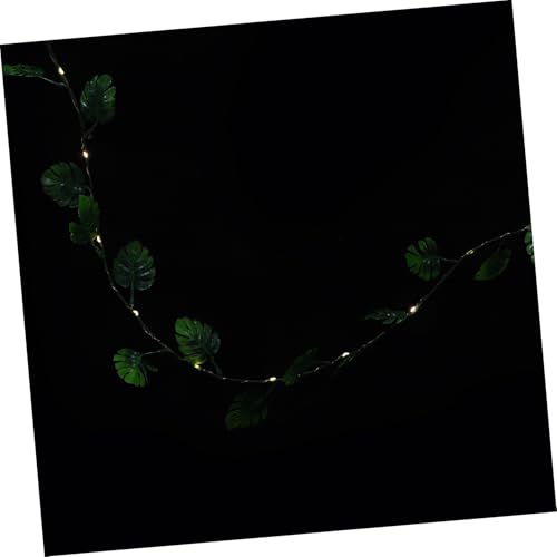 BAZEITFLOW Monstera Lichterkette Leds Kupferdraht mit Künstlichen Grünen Blättern Wasserfest Party Garten Dekoration Flexible Girlande für Geburtstag Hochzeit Weihnachten von BAZEITFLOW