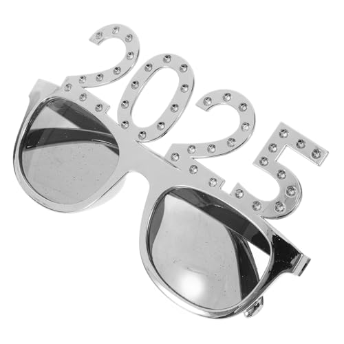 BAZEITFLOW Partybrille Silberne Glitzer Brillengestell aus Pc Leicht und Bequem für Neujahrsparty Foto Requisiten Unisex Spaß Accessoire BAZEITFLOW Partybrille Silberne Glitzer Brillengestell aus Pc Leicht und Bequem für Neujahrsparty Foto Requisiten Unisex Spaß Accessoire von BAZEITFLOW