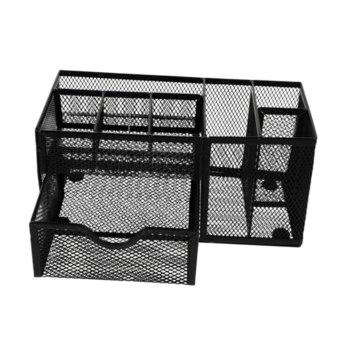 BAZEITFLOW Schreibtisch Organizer aus Netzstoff Rechteckiger Bürobedarf Organizer mit Praktischer Schublade Multifunktionale Aufbewahrungsbox für Stifte und Büroartikel Stilvoller BAZEITFLOW Schreibtisch Organizer aus Netzstoff Rechteckiger Bürobedarf Organizer mit Praktischer Schublade Multifunktionale Aufbewahrungsbox für Stifte und Büroartikel Stilvoller von BAZEITFLOW
