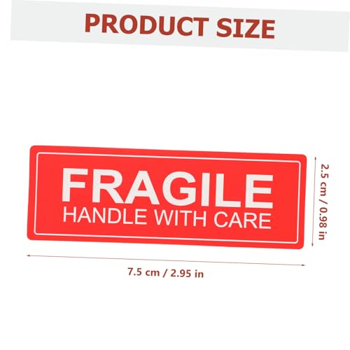 BAZEITFLOW Selbstklebende Versandaufkleber Fragile Handle With Care Warnetiketten für Zerbrechliche Pakete Professionelle Versandwarnhinweise Langlebig Leicht Anzubringen von BAZEITFLOW