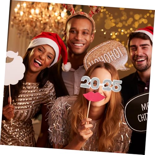 BAZEITFLOW Silvester Deko Brillen Party Eyewear mit Silbernem Elektroplating und Glitzer Leicht Bruchfest Unisex für Jahreswechsel Feier und Partydeko von BAZEITFLOW