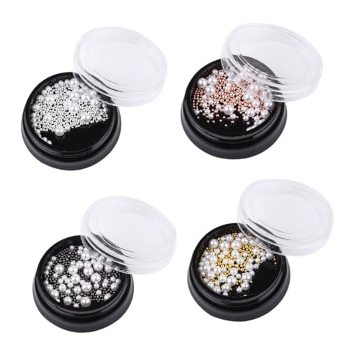 BAZEITFLOW Teiliges Nageldesign Perlen Weiße Imitationsperlen und Goldene Stahlperlen Feine Maniküre deko für Frauen und Mädchen Vielseitig für DIY Nagelkunst und Accessoires BAZEITFLOW Teiliges Nageldesign Perlen Weiße Imitationsperlen und Goldene Stahlperlen Feine Maniküre deko für Frauen und Mädchen Vielseitig für DIY Nagelkunst und Accessoires von BAZEITFLOW
