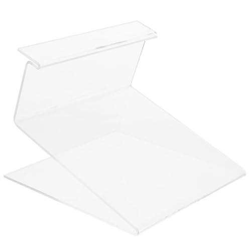 BAZEITFLOW Transparenter Buchständer Breiter Displayhalter für Bücher Broschüren Vielseitiger Leseständer mit Hoher Transparenz Stabiler Aufsteller für Regal und Präsentation von BAZEITFLOW