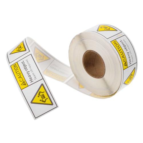 BAZEITFLOW Warnhinweis Aufkleber Rolle Stark Haftend Schwere Pakete Team Lift Label Selbstklebend Versand und Lagerkennzeichnung für Transport und Versandwesen von BAZEITFLOW