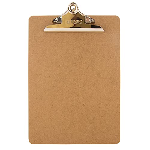 BAZIC Holz-Klemmbrett, 31,8 x 22,9 cm, stabiler Federclip, Hartfaserplatte, passend für A4-Briefgröße, stark und großes Fassungsvermögen, für Büro, Schule, Lehrer, Studenten, 4 Stück BAZIC Holz-Klemmbrett, 31,8 x 22,9 cm, stabiler Federclip, Hartfaserplatte, passend für A4-Briefgröße, stark und großes Fassungsvermögen, für Büro, Schule, Lehrer, Studenten, 4 Stück von BAZIC Products