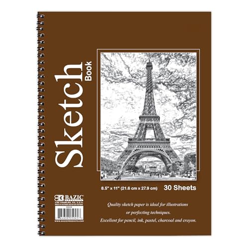 BAZIC Skizzenbuch, 30 Stück, 21,6 x 27,9 cm, spiralgebundenes Skizzenbuch, Zeichenblöcke, Skizzenpapier, Malbuch für Künstler, Kinderschule, 1 Stück BAZIC Skizzenbuch, 30 Stück, 21,6 x 27,9 cm, spiralgebundenes Skizzenbuch, Zeichenblöcke, Skizzenpapier, Malbuch für Künstler, Kinderschule, 1 Stück von BAZIC Products